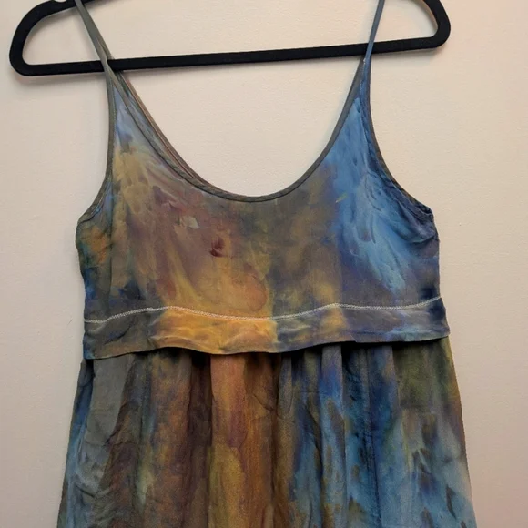 Wilfred 100% Silk Dress Custom Ice dye Dresd - Picture 3 of 6
